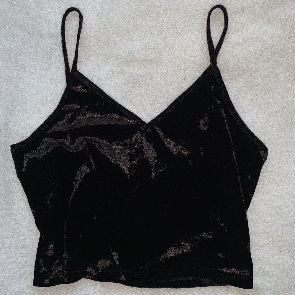 black velvet cami top